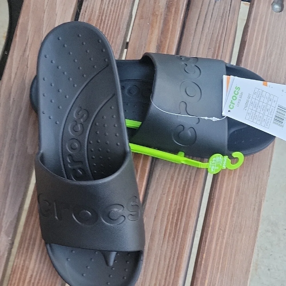 CROCS Unisex black Slide Sandals Size M9/w11